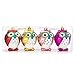 iPEGTOP Shatterproof Christmas Owls Ornaments, 4ct 100mm/4