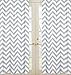 Sweet Jojo Designs 2-Piece Gray and White Chevron Window Treatment Zig Zag Panels