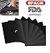 Gas Stove Burner Covers 8 Pack - CrazyLynX Double Thickness Gas Range Protectors, Stove Top Liner with FDA Approved, Reusable, Non-Stick, Dishwasher Safe, Heat-resistant - Black (10.6