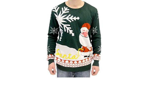 santa peeing christmas sweater