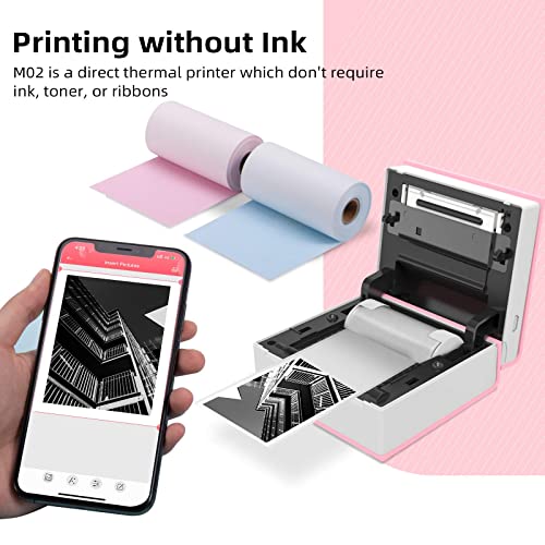 Mini Bluetooth Sticky Printer Phomemo M02 Thermal Inkless Pocket