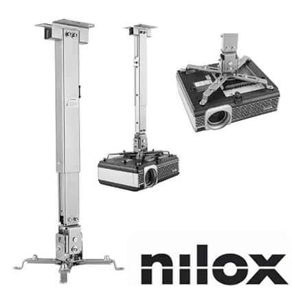 Soporte para vídeo proyector Techo -NILOX -Plata - Soporte ...