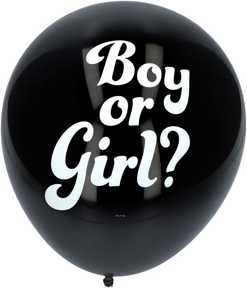 Folat 08568 Gender Reveal Balloon Girl with Pink Confetti-41cm-3 Pieces, 41 cm