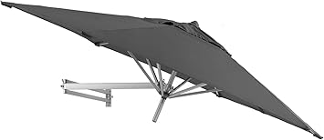 Easysol - Sombrilla de Pared (250 cm), Color Gris: Amazon.es: Jardín