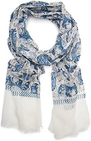 Fair Trade "Fauna" Cotton 20"x72" Scarf (Monsoon Garden )