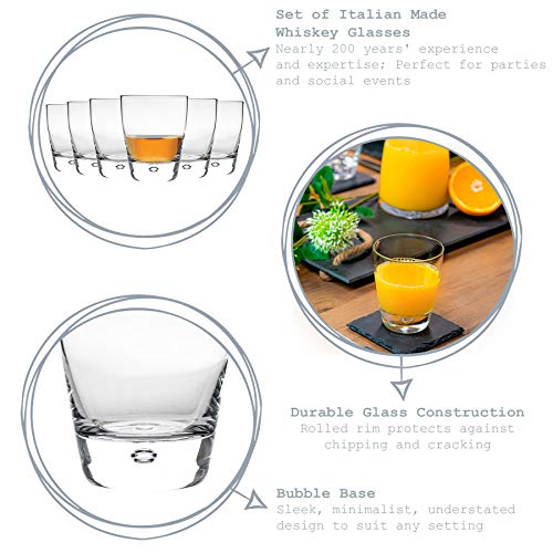 Bormioli Rocco Luna klare Kuppel Basishighball Cocktailgläser & Whiskey Rock Tumblers - Set von 12 – Bild 3