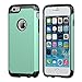 iPhone 6s Plus Case, LUVVITT [Ultra Armor] Shock Absorbing Case Best Heavy Duty Dual Layer Tough Cover for iPhone 6/6s Plus Black/Teal Mint Green