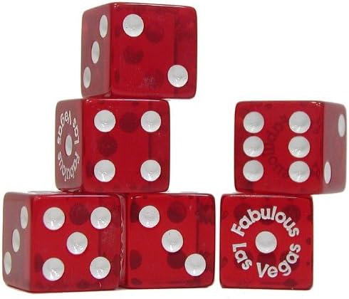 Fabulous LAS Vegas Red Dice - 1 Pair