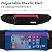 PYFK Running Belt Waist Pack - Adjustable Fanny Pouch for Runners Hands Free Workout - iPhone 13/14 Plus Hiking Gear Marathon for Men and Women (Black(Rose))