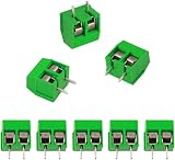 QitinDasen 80Pcs 2 Pin PCB Screw Terminal Block 5.08mm Pitch 300V 10A Green view 3