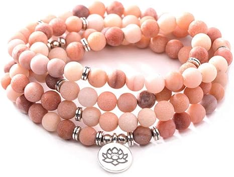 Amazon Co Jp Srx ファッションブレスレット108ビーズ手作りビーズメンズレディースネックレスストーンビーズロータスペンダントシンプルな人格ファッションジュエリーレトロ ホーム キッチン