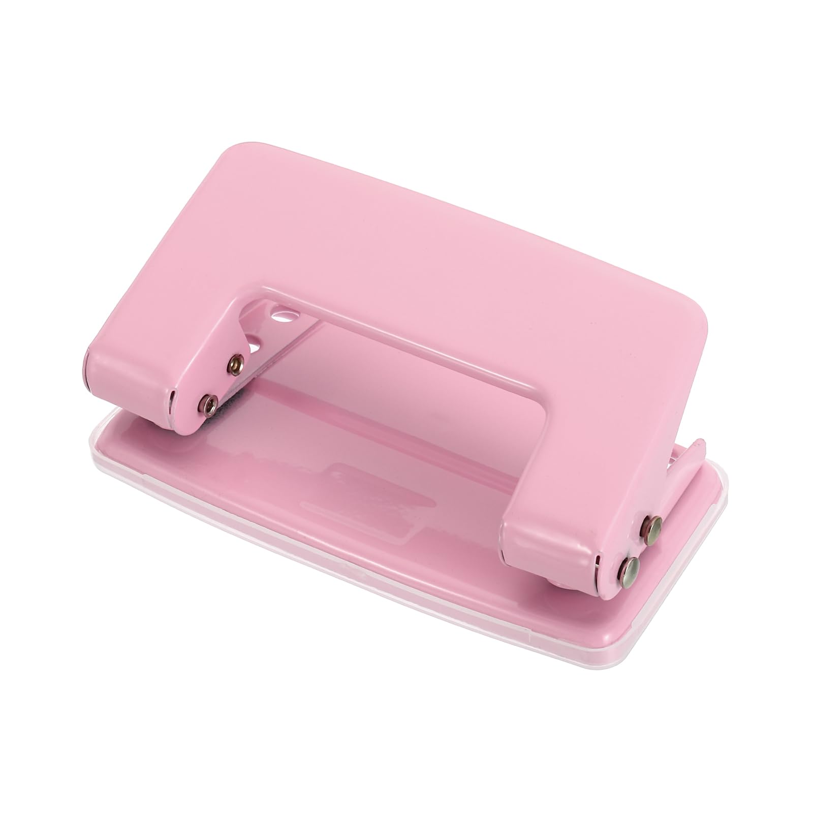 YOKIVE 2 Hole Punch Hole Paper Puncher | Metal Paper Punching Tool Great for Packaging Card Scrapbook, (Pink 1/4")
