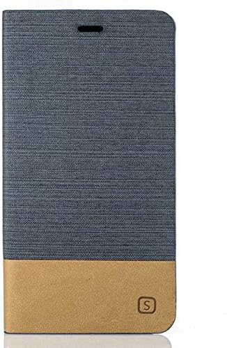Lenovo C2 Case, Canvas Leather Series Case Cover Stand Case With One Card Slot 2 Colors Mixed Style Case + Silicone Cover For Lenovo C2 ( Color : 4 , Size : Lenovo C2 )