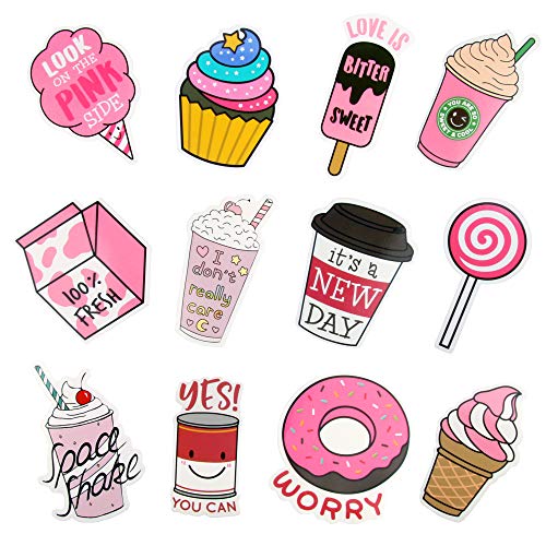 DECYOOL 110 Pcs Girls Cute Laptop Stickers Decal for Water Bottle Skateboard Luggage Motorcycle Phone Bicycle Guitar