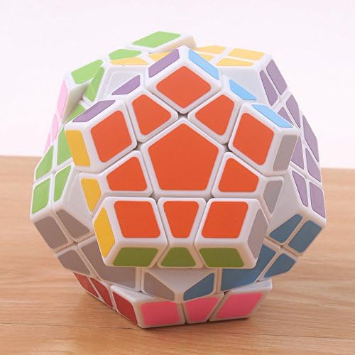 Original mega Magic Speed Cube 12 sides Cubo Magico professional Puzzle learning &amp; education toy for children (White)
