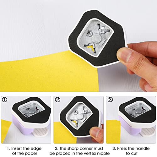 LOONENG 3 Way Beauty Shape Corner Punch, 3 in 1 Corner Paper Punch for