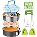 7 Piece Accessories for Instant Pot,Steamer Basket，Egg Steamer Rack,Non-stick Springform Pan,Silicone Egg Bites Molds,Dish-Clip,2 Mini Mitts,Perfect Pressure Cooker Accessories