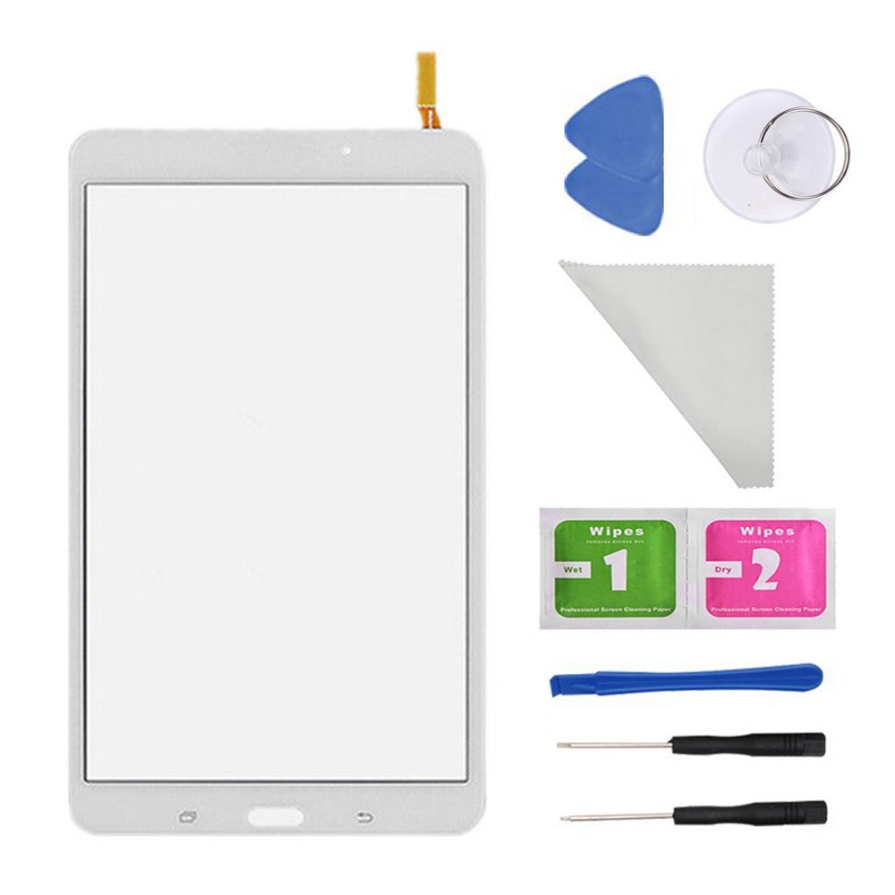Photo 1 of White Touch Screen Digitizer Glass Replacement for Samsung Galaxy Tab 4 SM-T330 T331 T332 T335 T337A 8.0 inch(Not Include LCD) with Tools