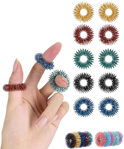 Mr. Pen- Spiky Sensory Rings, 10 Pack, Jewel Tones