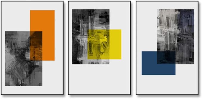 Amazon.com: Mural Modern Abstract Geometric Oil Painting Canvas Art