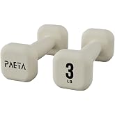 PAETA Neoprene Dumbbell, Hand Weights with Curved Grip for Women, Anti-Slip, Anti-Roll, Square Dumbbells for Full-Body Workout, Strength Training | Mutilple Options