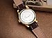 Eamti Women's Easy Reader White Dial Brown Leather Strap Casual Analog Quartz Wrist Watches with Date