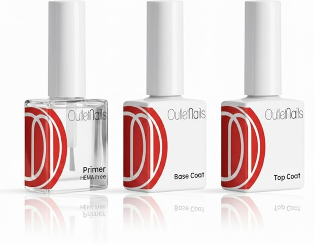 UV Base 15 ml + UV Glow 15 ml + First without Acido 15 ml IDEAL FOR Glazes Permanent/Semi Permanent/Shellac