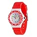KIDDS Kids Watches, Wrist Watch for Little Girls, Beautiful & Adorable Learning Watch, Innovative Easy–to–Read Design with Japanese Movement & Sony Battery, Gift for Little Girls, (Red)