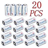 Trustfire 20 Pack CR 123 3V Lithium CR123A CR123 Batteries for Camera, Flashlight etc