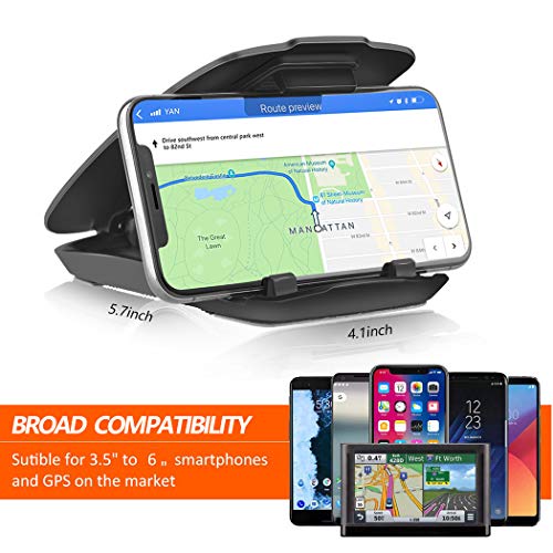 Cell Phone Holder for Car, Car Mount Dashboard Cell Phone Holder [Easy Opening & Neat Folding], Dashboard GPS Holder Mounting in Vehicle for iPhone, Android Smartphones, GPS, o1 - Thumbnail 6