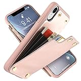 LAMEEKU Wallet Case for Apple iPhone XR, 6.1-Inch, Shockproof Leather Credit Card Holder Slot Money Pocket Cases, Protective Bumper Phone Cover Compatible with iPhone XR 6.1