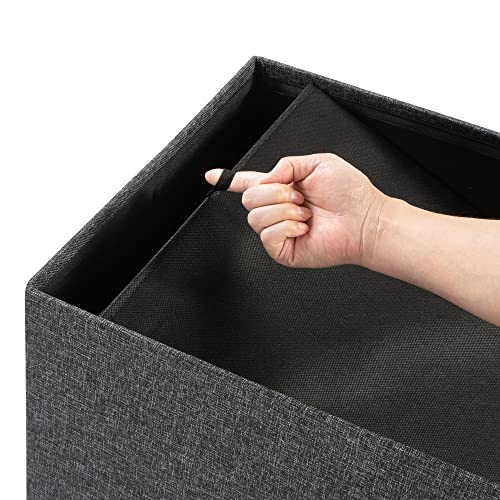 Otto & Ben 45" Storage Ottoman with SMART LIFT Top, Upholstered Tufted