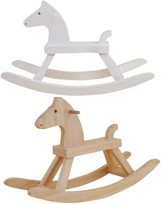 Amazon.com: NATFUR - Juego de 2 balancines de madera hechos a mano de 1/6 para habitación de bebé, caballeros, decoración de jardín: Home \u0026 Kitchen