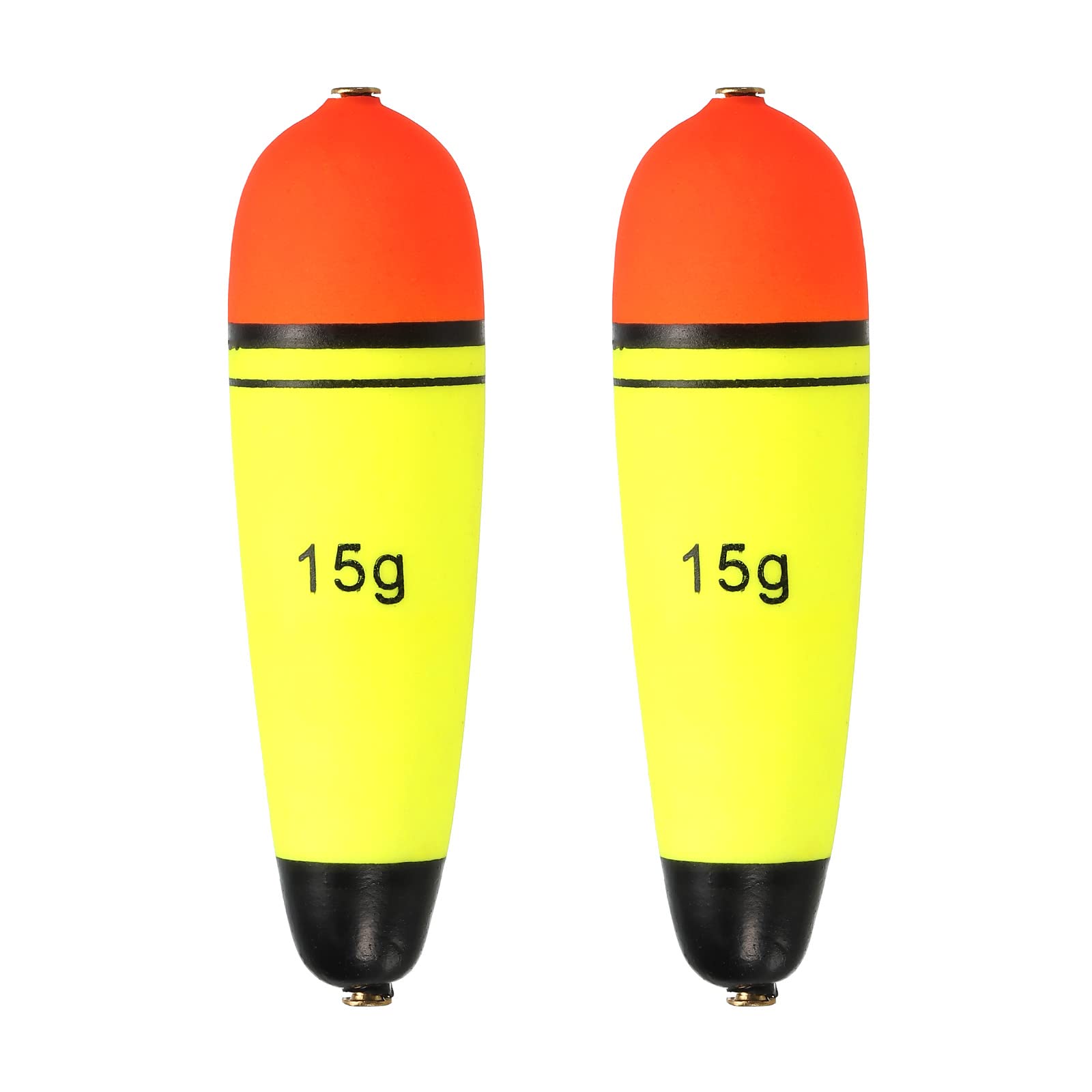 PATIKIL 0.5oz Fishing Slip Bobbers, 2 Pack EVA Fishing Float for Sea Fishing Freshwater, Yellow