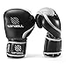 Sanabul Essential Gel Boxing Gloves for Men & Women, Kickboxing MMA, Muay Thai Gloves and Heavy Bag Training Punching & Sparring, Black/Metallic Silver 12 oz