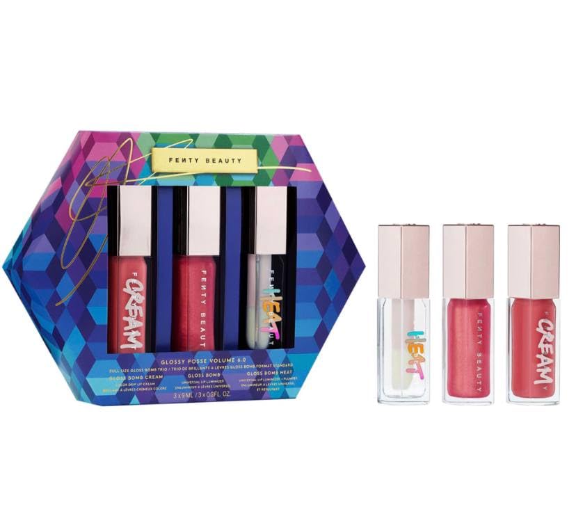 FENTY BEAUTY by Rihanna Glossy Posse Volume Full-Size Gloss Bomb Trio