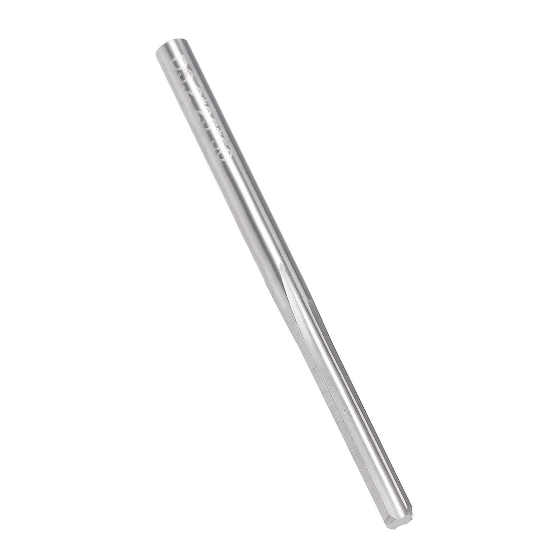 sourcing map 3.2mm Chucking Reamer, Tungsten Carbide Lathe Machine Reamer H7 4 Straight Flutes, Round Shank Milling Cutting Tool, for Stainless Steel Alloy Copper Metal