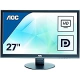 AOC E2752VQ 27 inch Widescreen LED Multimedia Monitor (5:4, VGA, DVI, DP, USB 2.0, Switch, i-Menu, e-Saver, VESA, 1920x1080, 2ms, HDMI)