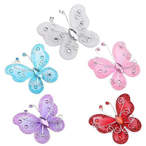 6 Christmas+Butterfly+Ornaments+Clothing+Decoration