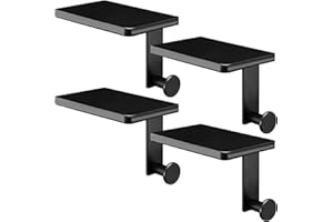 Landhoow Christmas Stocking Holder Christmas Stocking Hanger for Mantel Heavy Duty Xmas Hook with Non Slip Protective Pad Mantel Hook for Mantle Fireplace Home Shelf(Black,4 Pcs)