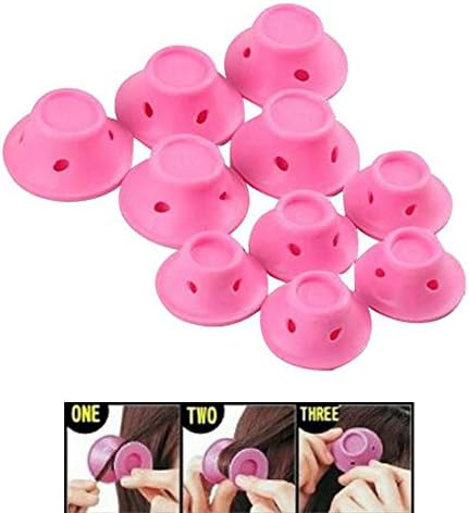 webueat 10pcs Magic Silicone Hair Curler DIY Roller Curling Soft Rubber Home Salon Styling Tools
