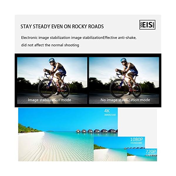 BFZJ WiFi wasserdichte Action Kamera Radfahren 4 Karat Kamera Ultra Tauchen 60 PFS Kamera Helm Fahrrad Cam Unterwasser… – Bild 6