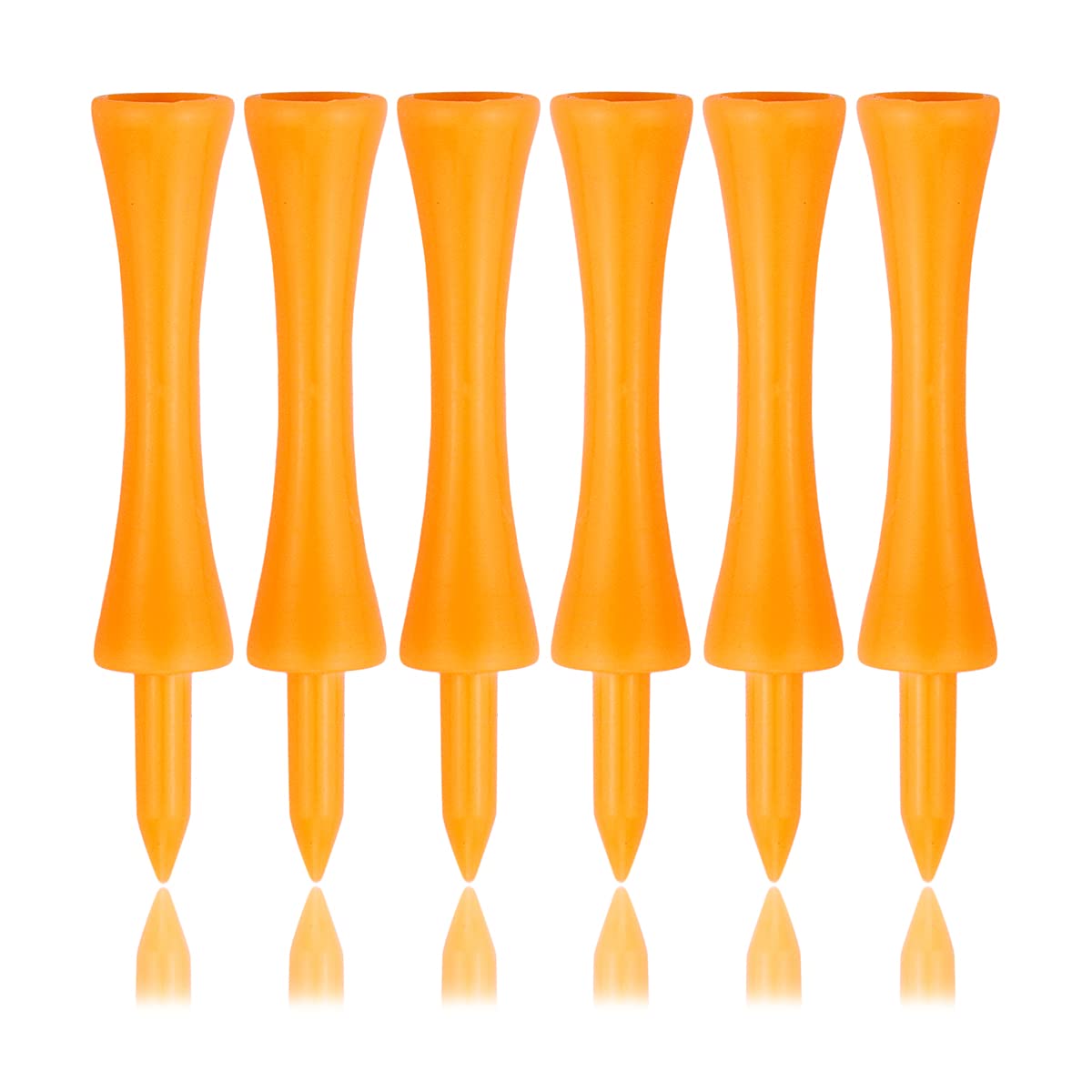 Zivisk Orange Golf Tees Plastic 70MM 100 Count Long Castle Golf Tees 2 3/4 inch