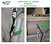 Dog Seatbelt Strap by 2PET - Adjustable Dog Seat Belt for All Breeds – Use with Harness – All Car Makes – Carabiner Clip Leash – Green and Black