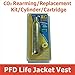 Premium Quality CO2 Rearming Kit Cylinder Cartridge Tank for Automatic/Manual Inflatable Life Jacket Lifejacket Life Vest Waist Pack Belt Lifesaving PFD CO2 Replacement Refill New (60-Gram)