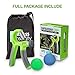 Hand Grip Strength Trainer Kit with 2 Hand Therapy Ball - Adjustable Resistance 22 to 88 Lbs - Non-Slip Gripper - Strengthening Exercises - Relieve Stress and Anxiety (Green Color)