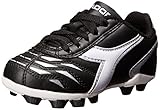 Diadora Capitano MD JR Soccer Shoe (Little Kid/Big Kid), Black/White/Silver, 13 M US Little Kid