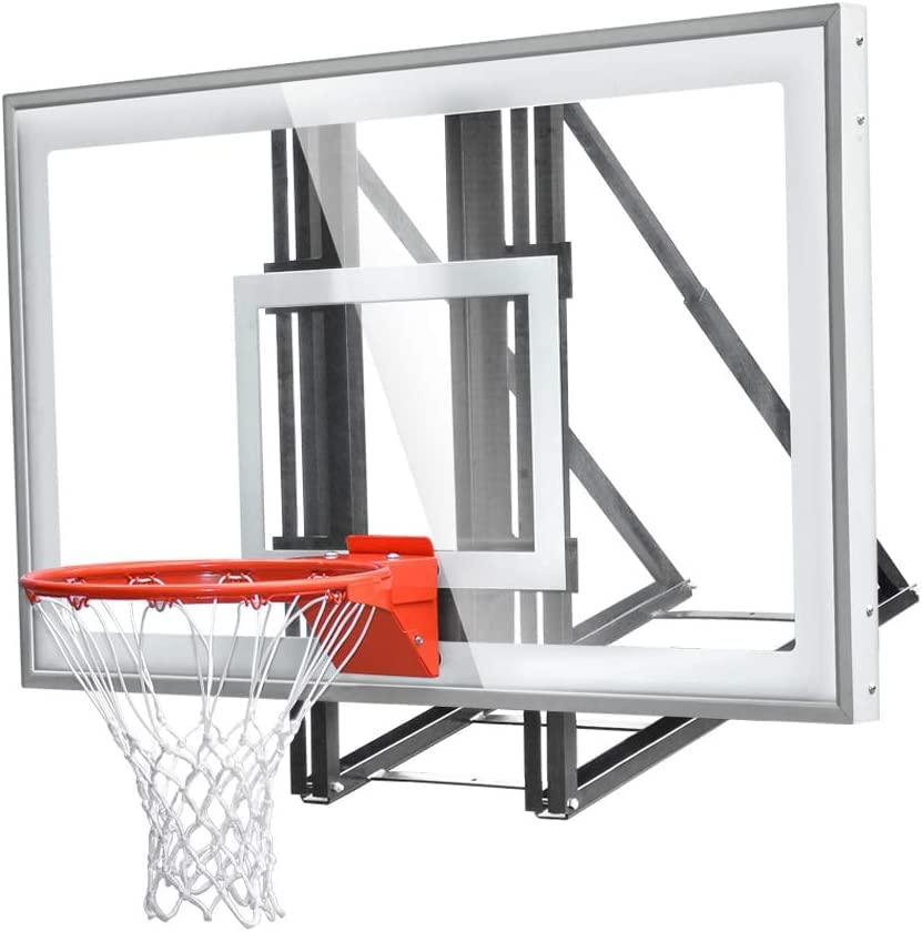 Katop Basketball Hoop Roof Mount Garage with 48" CrystalClear Tempered