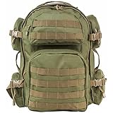 NcSTAR NC Star CBGT2911, Tactical Backpack, Green with Tan Trim