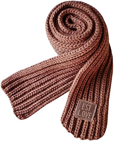 Kids Winter Warm Knit Scarves Fashion Solid Color Cable Scarf Boys Girls